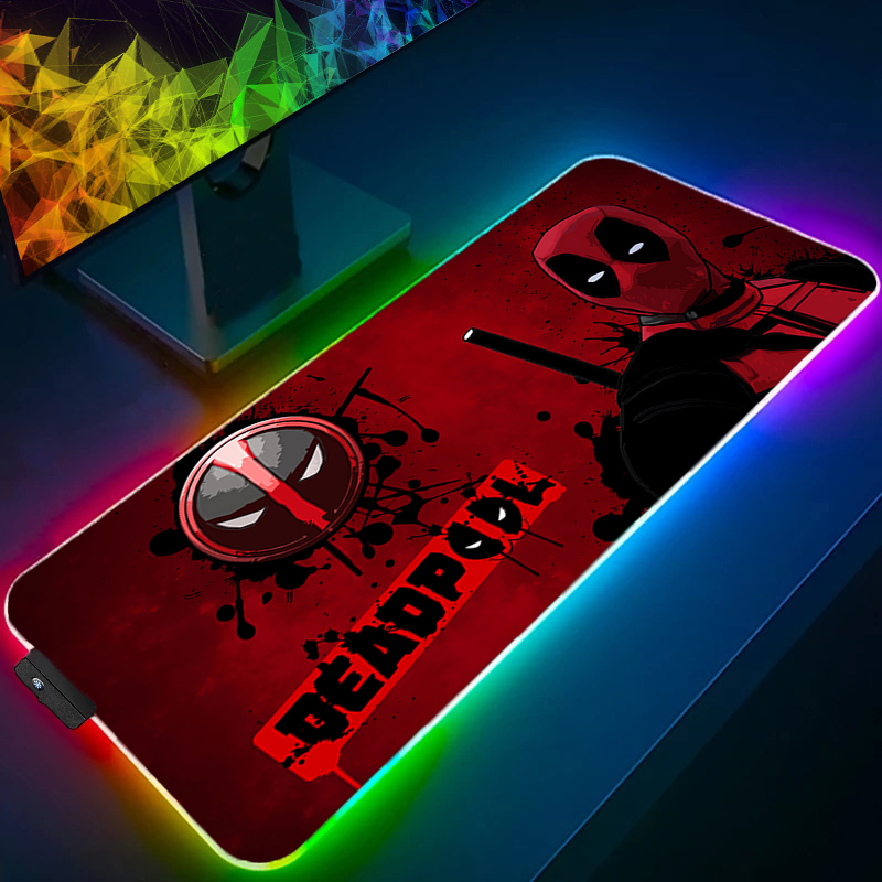 Tech Gaming Accessories - لوحة ماوس LED للألعاب بإضاءة خلفية