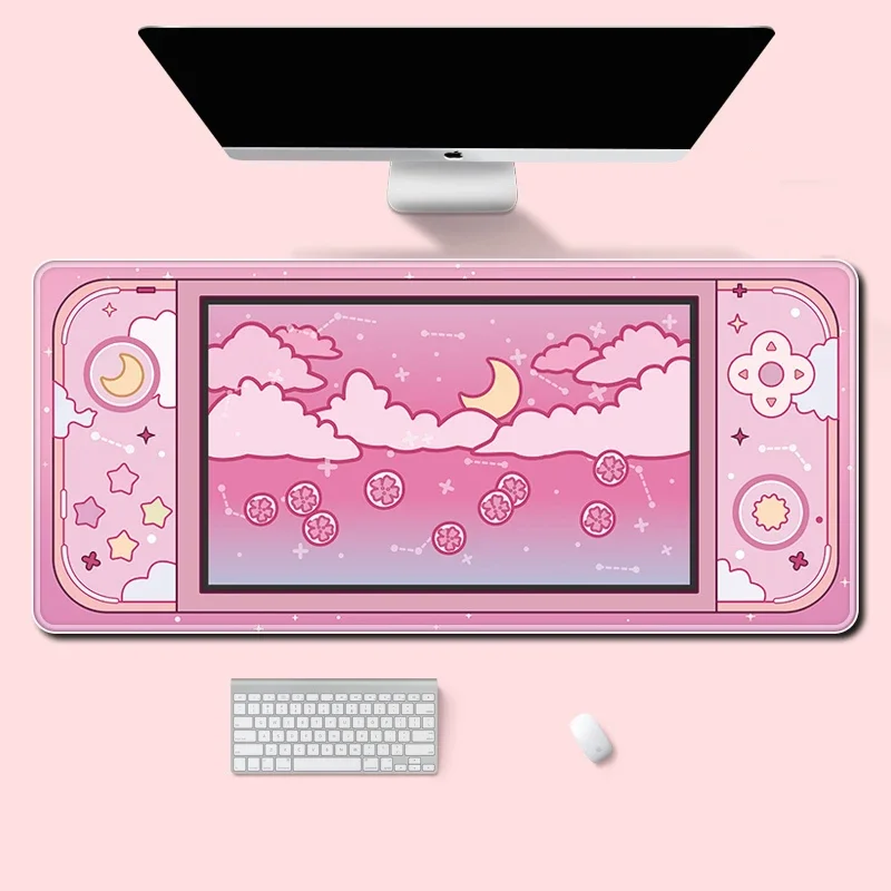 Kawaii Tech Accessories - القمر والنجوم كبيرة مكتب حصيرة Kawaii