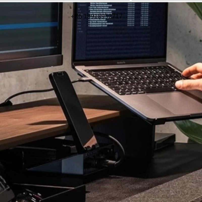 Laptop Stand Bamboo - حامل شاشة مكتبي من الألومنيوم مريح