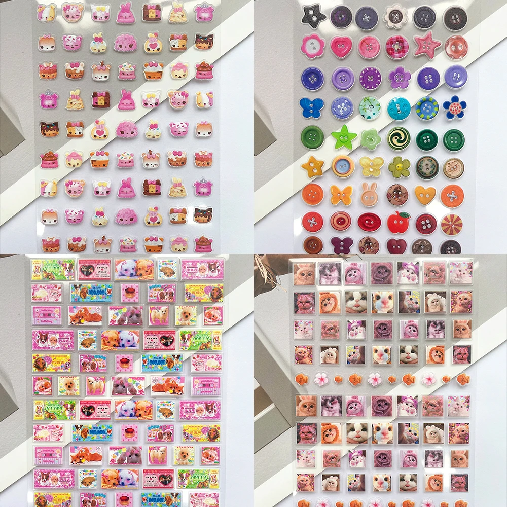 Nail Tech Accessories - ملصقات كرتونية مضحكة للقطط من البي