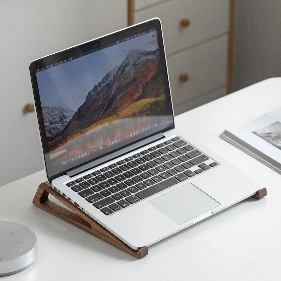 حامل كمبيوتر محمول من خشب الجو - مراجعة Laptop Stand Bamboo وسعره