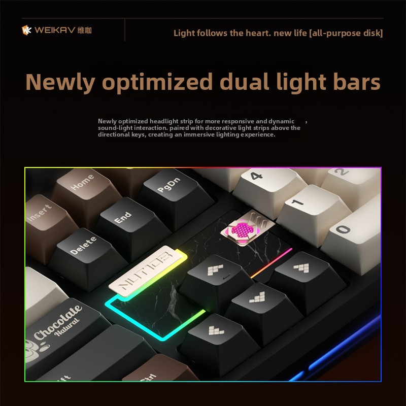 لوحة مفاتيح ميكانيكية WEIKAV N - مراجعة Tech Gaming Accessories وسعره