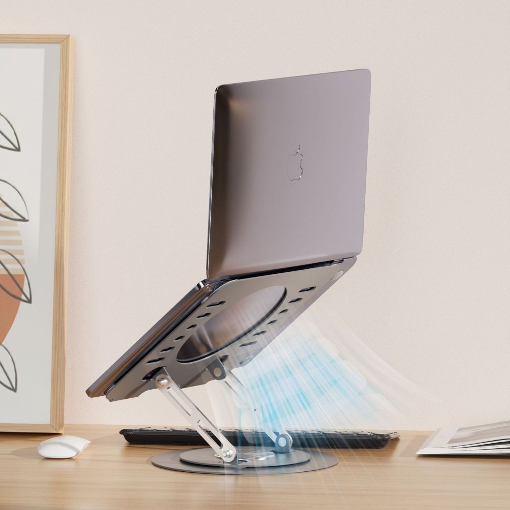 حامل كمبيوتر محمول مكتبي من ال - مراجعة Laptop Stand Bamboo وسعره