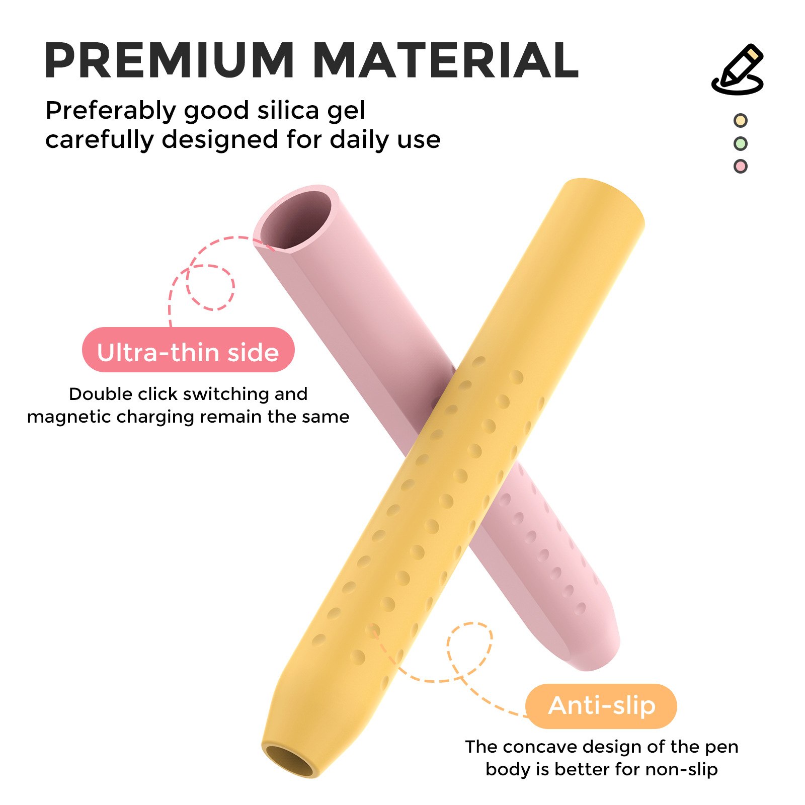 1 قطعة غطاء القلم لقلم أبل 1 2 - مراجعة Pen Holder Magnetic وسعره