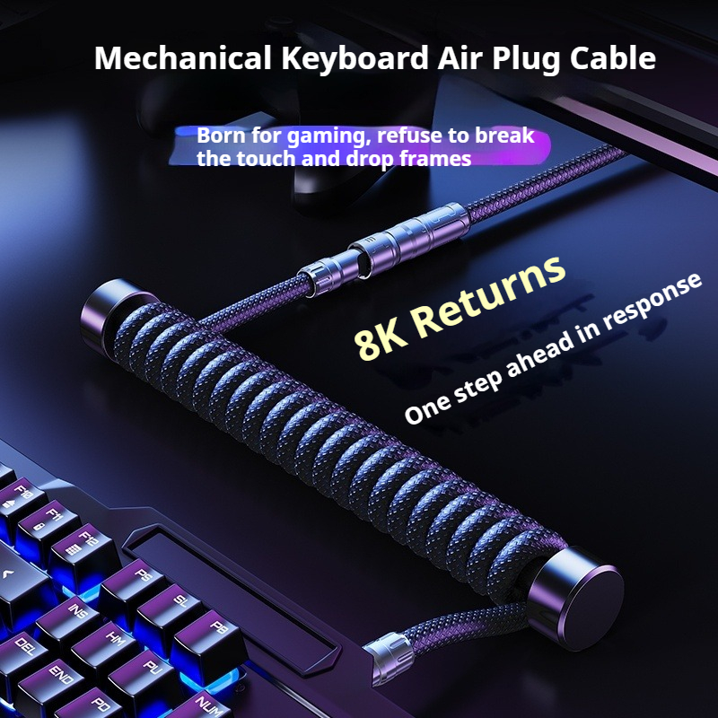 كابل لوحة مفاتيح ملفوف بطول 1. - مراجعة Tech Gaming Accessories وسعره