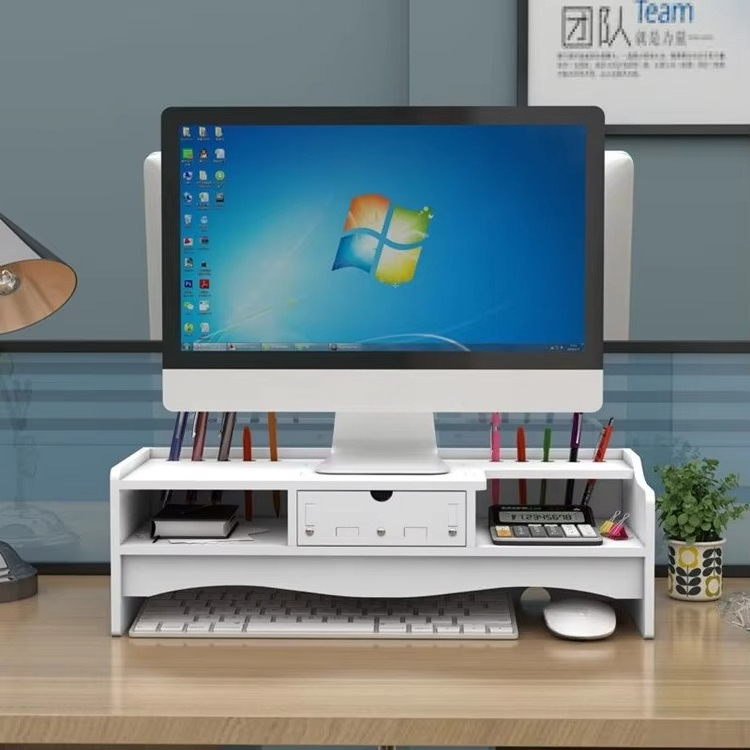 حامل لابتوب من الخيزران بطبقتي - مراجعة Laptop Stand Bamboo وسعره
